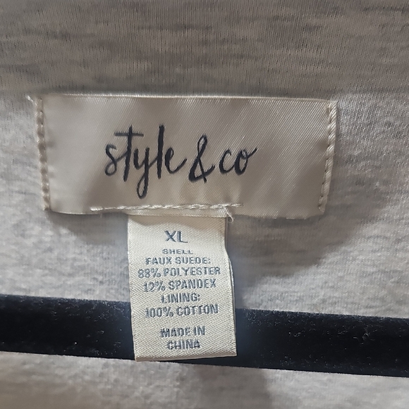 Style & Co. Faux Suede Jacket in Tan - Picture 2 of 5